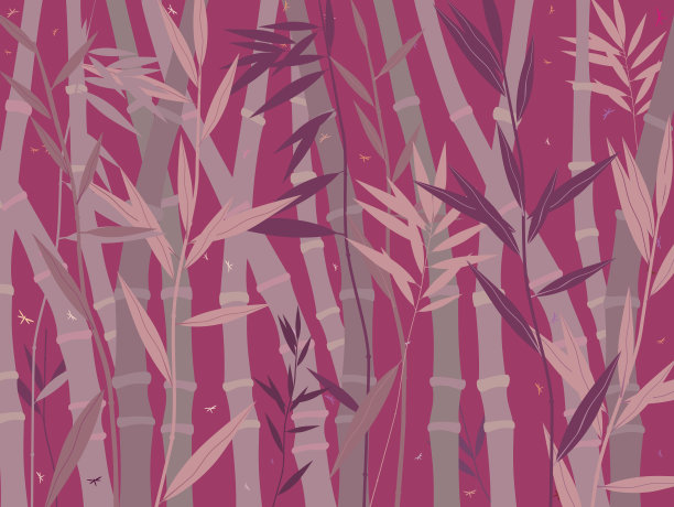 热带黄昏的竹林背景图片下载