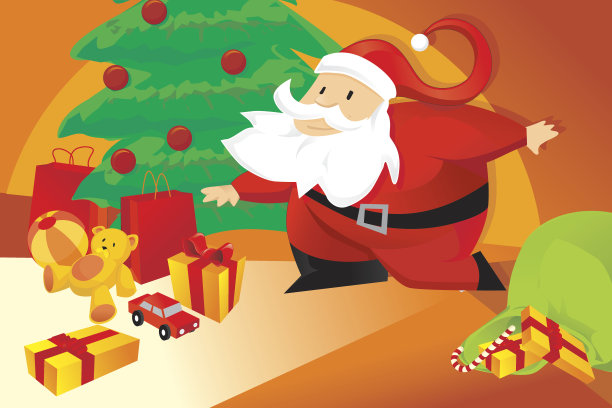圣诞老人的礼物图片下载
