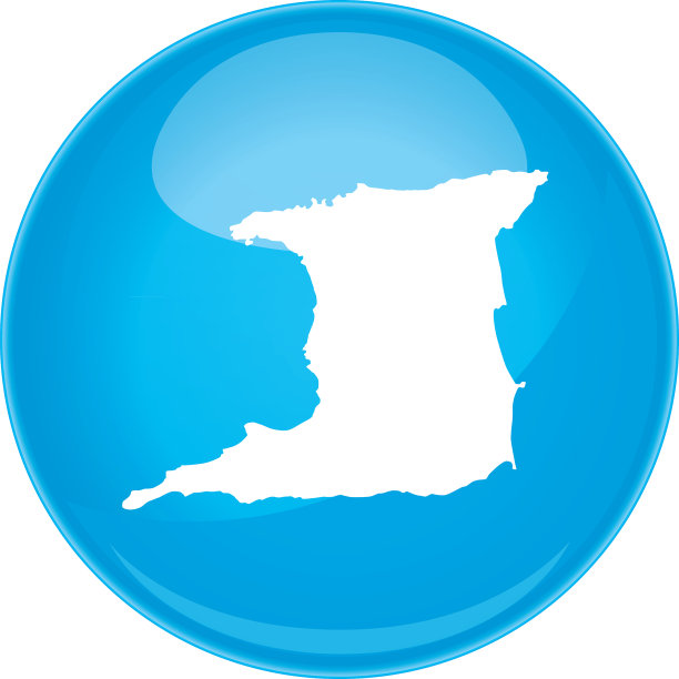 特立尼达和多巴哥球体地图图片下载