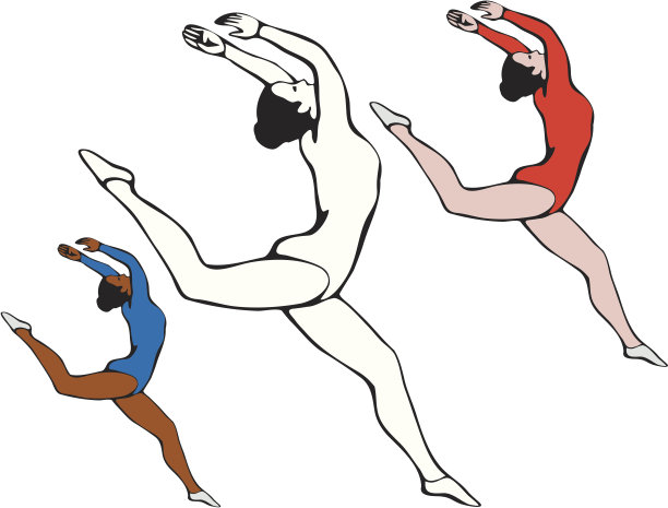 跳跃的体操运动员图片下载