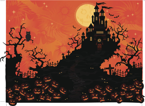 万圣节背景素材ID：313811100
