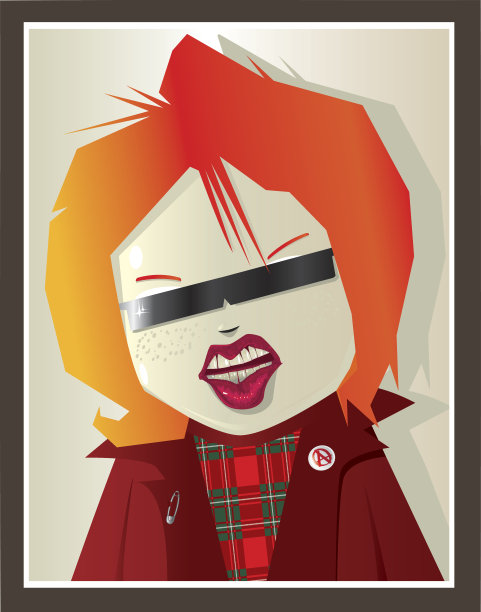 朋克女人肖像图片下载