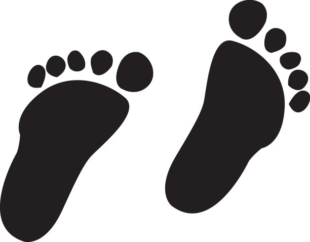 足迹——向量图片下载