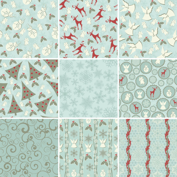 圣诞节包装纸图片下载