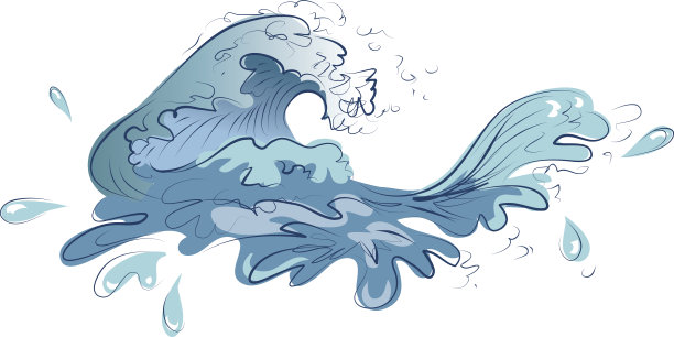 手绘波图片下载