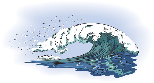 手绘波图片下载