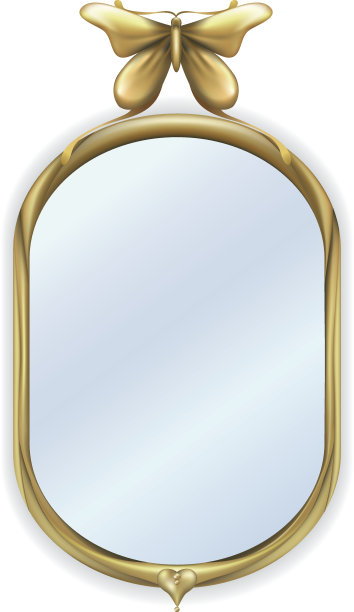 新艺术派蝴蝶镜框图片下载