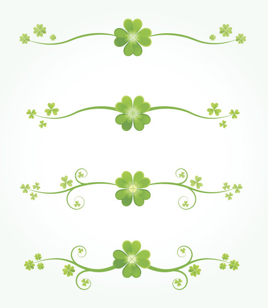 帕特里克节的三叶草边框图片下载