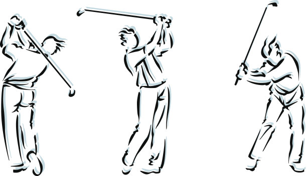男人打高尔夫球图片下载