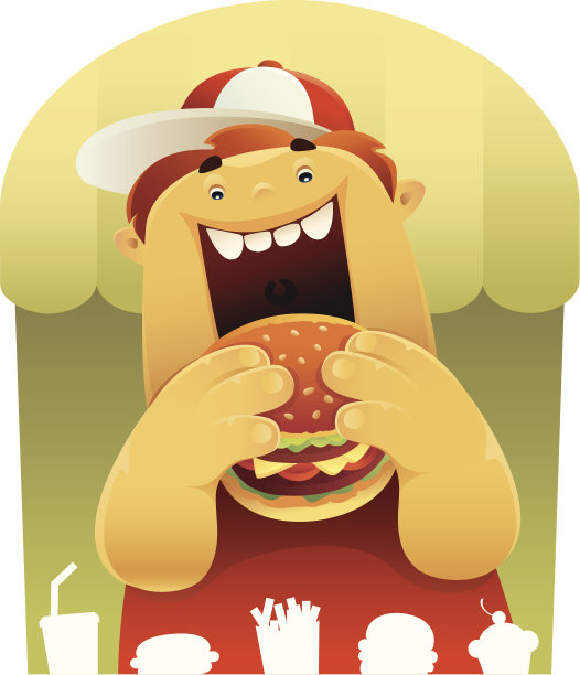 胖男孩的餐图片下载