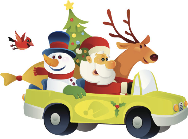 圣诞老人和朋友们图片下载