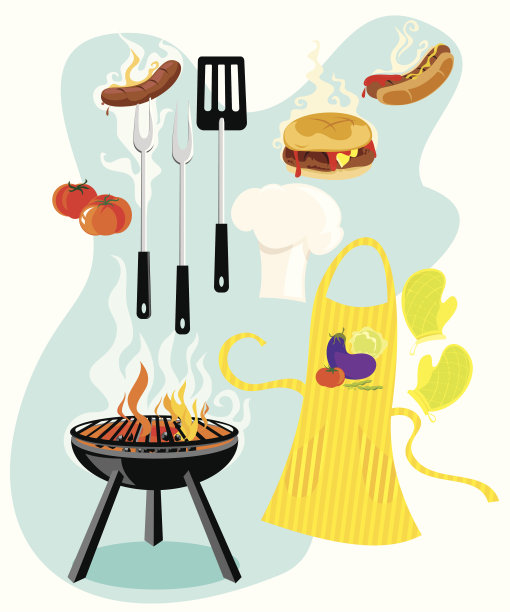 烧烤时间素材图片