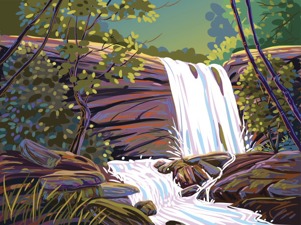 美丽的水下降图片下载