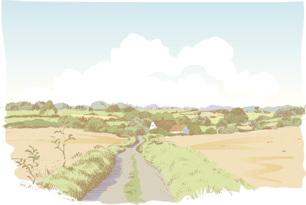 风景素描图片下载