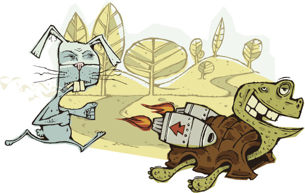 乌龟和野兔赛跑图片下载