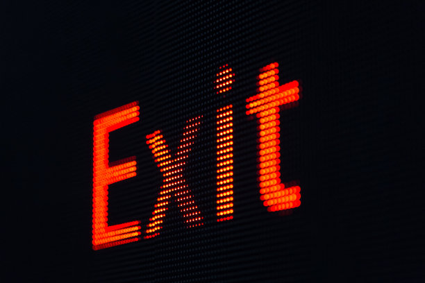 出口标志在LED显示面板图片下载