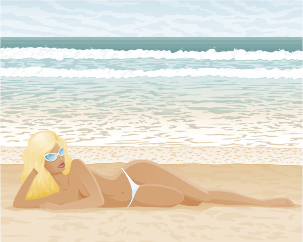 沙滩宝贝图片下载