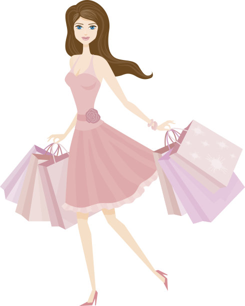 购物的女孩图片下载