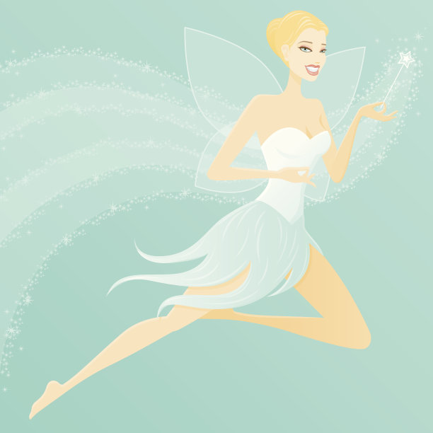 会飞的金发女仙女图片下载