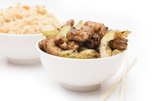 中国菜黑胡椒鸡素材图片