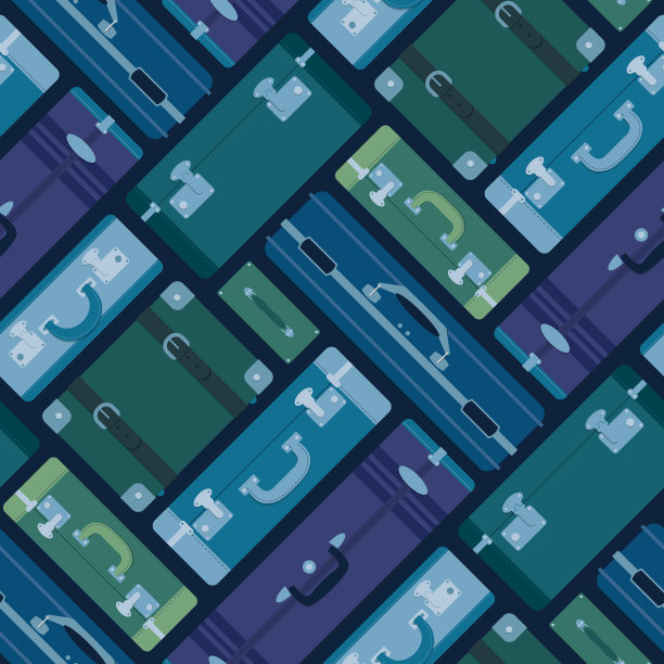 无缝模式与旅行袋和手提箱图片下载