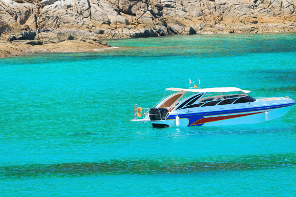 海上的快艇。图片下载