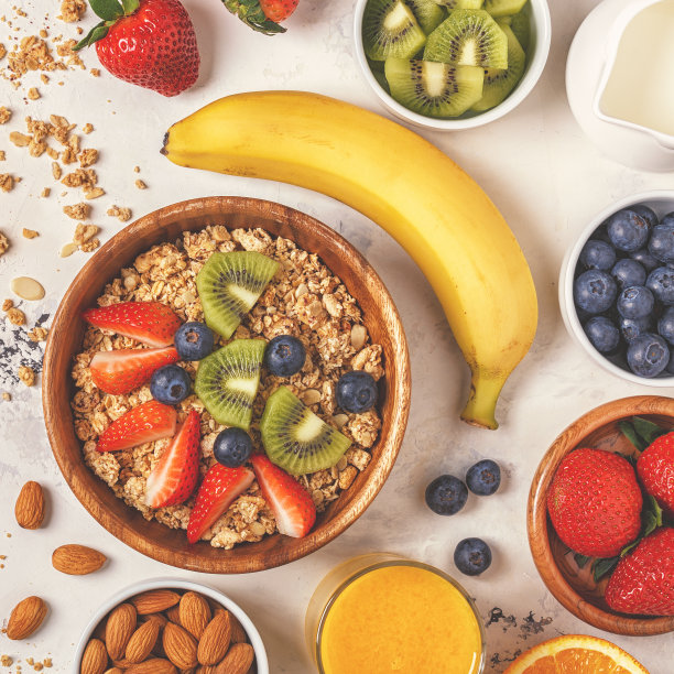 健康早餐——一碗什锦麦片图片下载