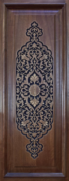 雕刻，木制，装饰品。国家装饰。图片下载