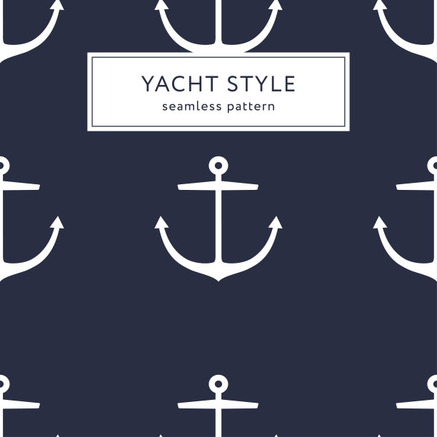 锚深蓝色花纹图片下载