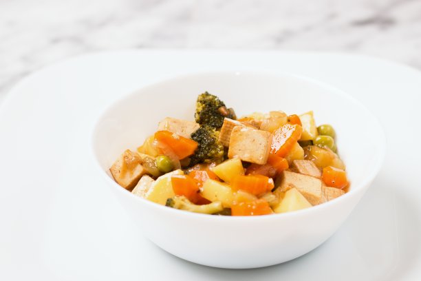 豆腐芝士配蔬菜图片下载