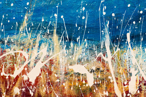 抽象的丙烯酸绘画纹理背景素材图片