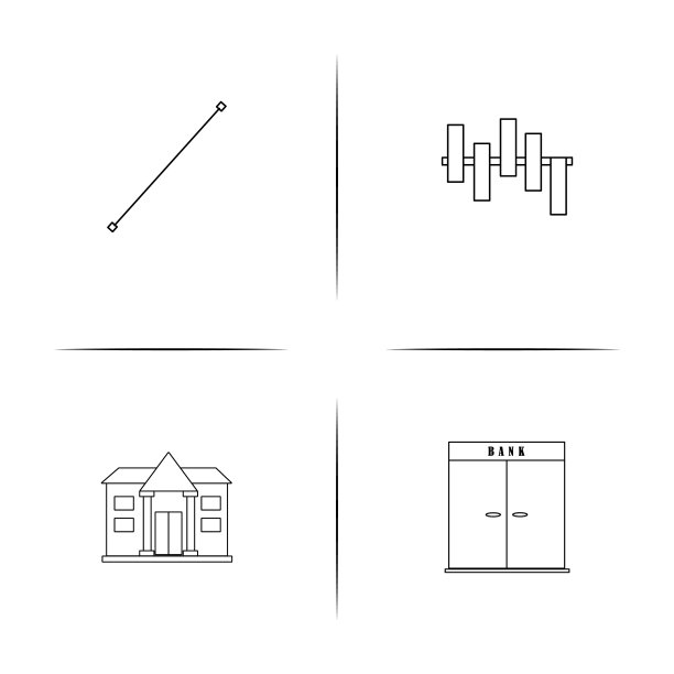 教育和科学简单的线性图标集。简单的轮廓图标图片下载