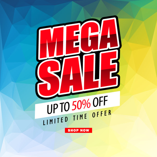 Mega Sale网站横幅设计图片下载