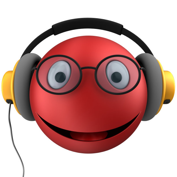 3d红色表情微笑图片下载