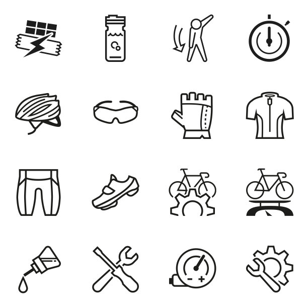 准备自己的自行车骑图标概念。自行车维修。愉快的运动体验。图片下载