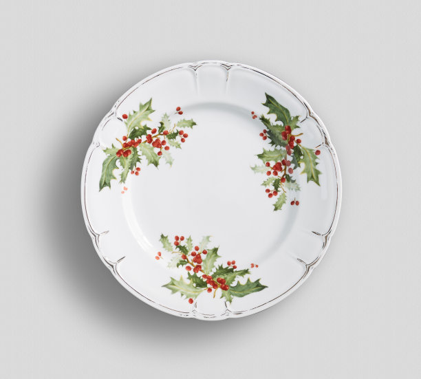 复古花餐盘图片下载