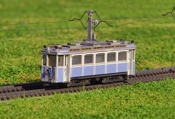 微型电车。铁路图片下载
