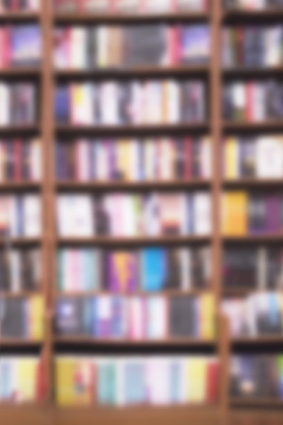 一个现代图书馆的模糊图像图片下载