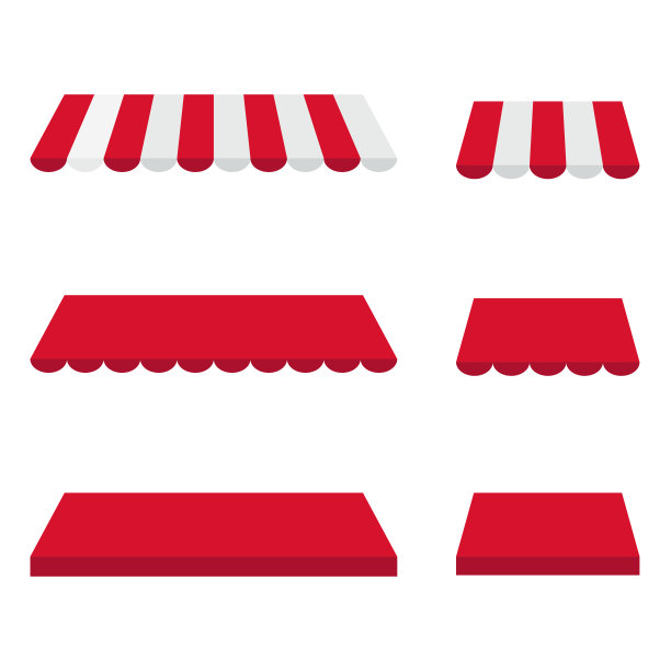 遮篷的车间集向量。图片下载