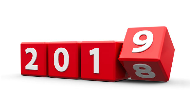 红色方块2019素材图片