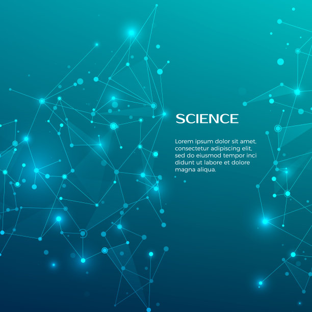 技术和科学背景。抽象的网络和节点。业务模板横幅封面。医学背景。丛原子结构。矢量图图片下载