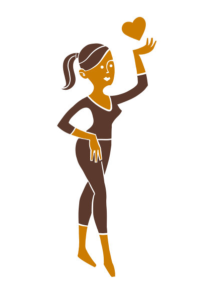 女士拿着一些东西。图片下载