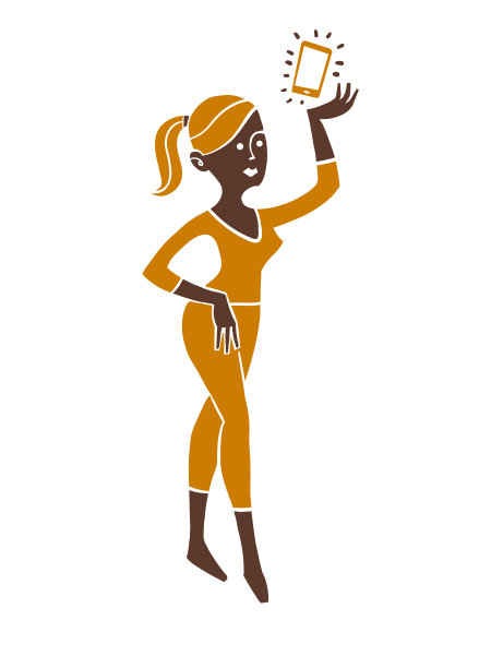 女士拿着一些东西。图片下载