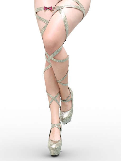 美丽的女性脚凉鞋高跟鞋。图片下载
