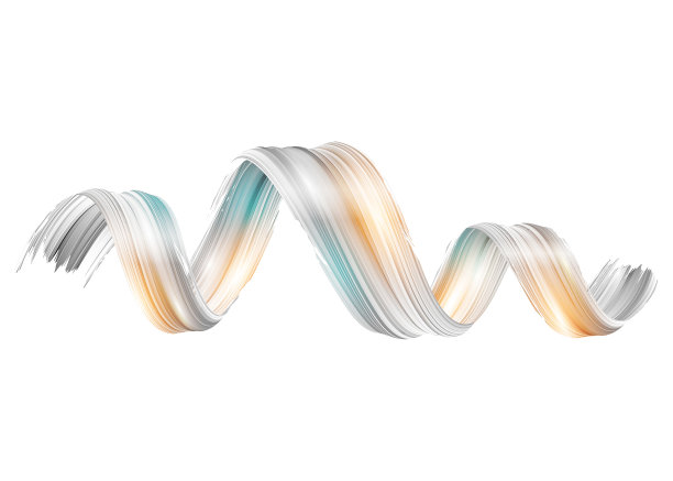 矢量3D油漆卷曲。抽象螺旋笔触。飘逸的丝带形状。数字液体油墨。动态艺术浪潮。孤立的背景设计。丙烯酸飞溅丝带。书法笔的循环。素材图片