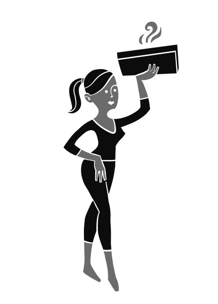 女士拿着一些东西。图片下载