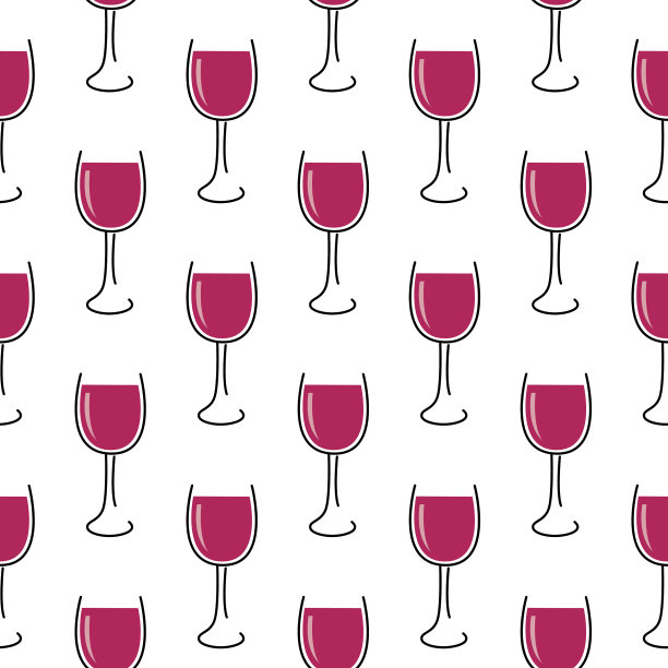 红酒杯无缝图案图片下载