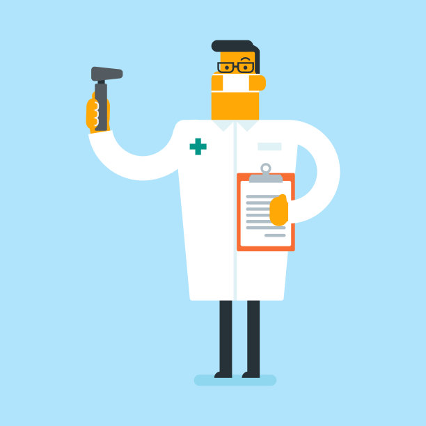 年轻白种人耳鼻喉科医生素材图片