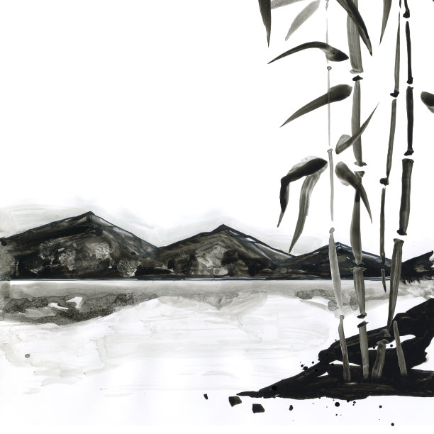 水墨插画素材ID：314005872