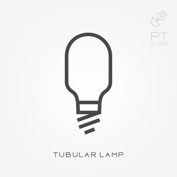 线形图标管状灯图片下载